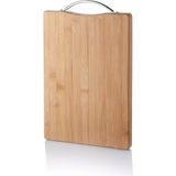 Kuzgun Ticaret Metal Tutacaklı Lüx Bambu Kesme Tahtası 30CM X20CMX1.8CM ROYALEKS-67458