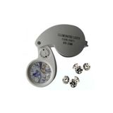 Kuzgun Ticaret Mini 40x25mm Takı Büyüteç, Cep Büyüteç, Teftiş, Elmas Pullar, Madeni Kontrol Lup Mg21011 - Lisinya