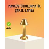 Kuzgun Ticaret Modern Metal Masa Lambası 3 Işık Renkli Kademesiz Parlaklık Ayarlı - Lisinya