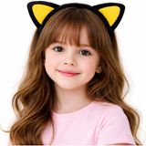 Kuzgun Ticaret Peluş Kedi Kulak Taç Sarı Siyah – Çocuk Parti &amp; Kostüm Tacı
