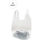 Kuzgun Ticaret Şeffaf Atlet Poşet Orta Boy 28X50 cm 20 Paket Takriben 4.000 Adet