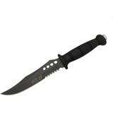 Kuzgun Ticaret Sr S008B Lejyoner Tırtıklı Outdoor Bıçağı 29 cm - Kauçuk Sap, Perçinli