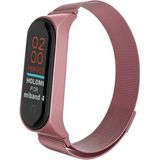Kuzgun Ticaret Xiaomi Mi Band 4 Metal Mıknatıslı Kordon (Saat Değildir) - Rose
