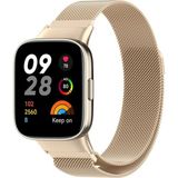 Kuzgun Ticaret Xiaomi Redmi Watch 3 Metal Mıknatıslı Kordon (Saat Değildir) - Metalik Gold