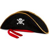 Kuzgun Ticaret Yetişkin Boy Kadife Jack Sparrow Denizci Kaptan Jack Korsan Şapkası 50X20 Cm