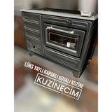 KUZİNECİM KOVALI KUZİNE SOBA YAYLI FIRIN KAPAKLI ANTRASİT GRİ 2 KOVA IZGARA