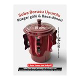 KUZİNECİM Soba borusu uyumlu baca döneri baca fırfırı rüzgar gülü (hediyeli)