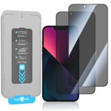 KUZOOM 2 Paket Gizlilik Ekran Koruyucu Kurulum kiti iPhone 13, Anti Spy Özel 9H Sertlik Kırılmaz Temperli Cam Film Koruyucu Otomatik Konumlandırma Kurulum Çerçevesi ile