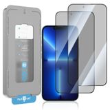 KUZOOM 2 Paket Gizlilik Ekran Koruyucu Kurulum kiti iPhone 13Pro, Anti Spy Özel 9H Sertlik Kırılmaz Temperli Cam Filmi Koruyucu Otomatik Konumlandırma Kurulum Çerçevesi ile