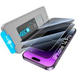 KUZOOM 2 Paket Gizlilik Ekran Koruyucu Kurulum kiti iPhone 14Pro, Anti Spy Özel 9H Sertlik Kırılmaz Temperli Cam Filmi Koruyucu Otomatik Konumlandırma Kurulum Çerçevesi ile