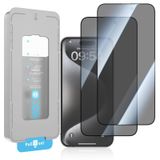 KUZOOM 2 Paket Gizlilik Ekran Koruyucu Kurulum kiti iPhone 15Pro, Anti Spy Özel 9H Sertlik Kırılmaz Temperli Cam Filmi Koruyucu Otomatik Konumlandırma Kurulum Çerçevesi ile