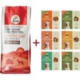 Kuzu Etli Yetişkin Mini Irk Köpek Maması 2.5 KG + Kito Fresh %100 Taze İçerikli Mama Tanışma Paketi