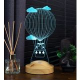 Kuzulu Balon Hediyesi Çocuk Odası Gece Lambası, Çocuk Odası Dekoru, 3 Boyutlu Led Lamba