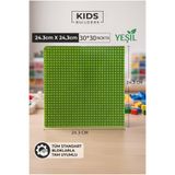 Kuzutoys Classic LE-GO Uyumlu Yeşil Zemin Yapı Blok Taban Plakası 24,3x24,3 cm Zemin Plakası