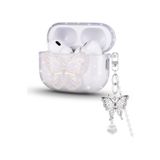 KVK PRİVACY Airpods Pro 2. nesil uyumlu 3d Kelebek Kopçalı Simli Kulaklık Kılıfı Pro Ios Android Uyumlu