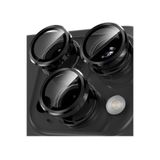 KVK PRİVACY Apple Iphone 15 Pro Max / 15 Pro Kamera Koruma Lens Koruyucu Temperli Cam Black Titanium