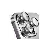 KVK PRİVACY Apple Iphone 15 Pro Max / 15 Pro Kamera Koruma Lens Koruyucu Temperli Cam White Titanium