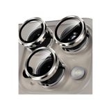 KVK PRİVACY Iphone 15 Pro Max / 15 Pro Uyumlu Kamera Koruma Lens Koruyucu Temperli Cam Natural Titanium
