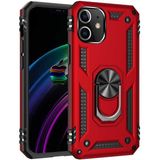 Kvy Apple iPhone 12 Mini Yüzüklü Standlı Vega Kılıf - Kırmızı