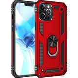 Kvy Apple iPhone 12 Pro Yüzüklü Standlı Vega Kılıf - Kırmızı