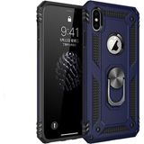 Kvy Apple iPhone x Yüzüklü Standlı Vega Kılıf - Lacivert
