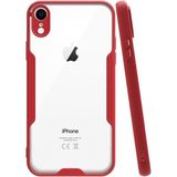 Kvy Apple iPhone Xr Tam Korumalı Renkli Kenarlı Parfe Kılıf Ekran Koruyucu - Kırmızı