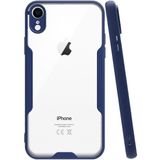 Kvy Apple iPhone Xr Tam Korumalı Renkli Kenarlı Parfe Kılıf Ekran Koruyucu - Lacivert