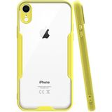 Kvy Apple iPhone Xr Tam Korumalı Renkli Kenarlı Parfe Kılıf Ekran Koruyucu - Sarı