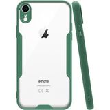 Kvy Apple iPhone Xr Tam Korumalı Renkli Kenarlı Parfe Kılıf Ekran Koruyucu - Yeşil