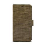 Kvy General Mobile Gm 5 Plus Spor Kumaş Cüzdan Kılıf Kahverengi