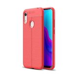 Kvy Huawei Honor 8A Deri Görünümlü Lux Niss Silikon Kılıf - Kırmızı