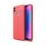 Kvy Huawei Honor 8c Deri Görünümlü Lux Niss Silikon Kılıf - Kırmızı
