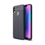 Kvy Huawei Honor 8c Deri Görünümlü Lux Niss Silikon Kılıf - Lacivert