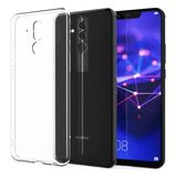 Kvy Huawei Mate 20 Lite Kamera Korumalı Süper Silikon Kılıf Ekran Koruyucu - Şeffaf