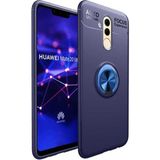 Kvy Huawei Mate 20 Lite Yüzüklü Manyetik Ravel Kılıf Nano Ekran Koruyucu Full Setmavi