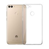 Kvy Huawei P Smart 2018 Kamera Korumalı Süper Silikon Kılıf - Şeffaf
