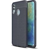 Kvy Huawei P Smart 2019 Deri Görünümlü Lux Niss Silikon Kılıf - Lacivert
