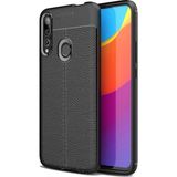 Kvy Huawei P Smart Z Deri Görünümlü Lux Niss Silikon Kılıf - Siyah