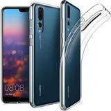 Kvy Huawei P20 Pro Kamera Korumalı Süper Silikon Kılıf Ekran Koruyucu - Şeffaf