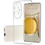 Kvy Huawei P50 Pro Kamera Korumalı Süper Silikon Şeffaf Kılıf