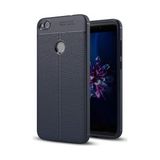 Kvy Huawei P9 Lite Mini Deri Görünümlü Lux Niss Silikon Kılıf - Lacivert