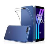 Kvy Huawei Y6 2018 Kamera Korumalı Süper Silikon Kılıf - Şeffaf