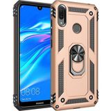 Kvy Huawei Y7 2019 Yüzüklü Standlı Vega Kılıf - Altın