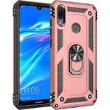Kvy Huawei Y7 2019 Yüzüklü Standlı Vega Kılıf - Bronz