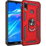 Kvy Huawei Y7 2019 Yüzüklü Standlı Vega Kılıf - Kırmızı