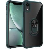 Kvy Iphone Xr Tam Korumalı Yüzüklü Renkli Kenarlı Manyetik Mola Kılıf Ekran Koruyucu - Yeşil
