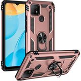 Kvy Oppo A15 Yüzüklü Standlı Vega Kılıf - Bronz