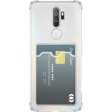 Kvy Oppo A9 2020 Kamera Korumalı Kartlıklı Setra Şeffaf Silikon Kılıf