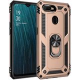 Kvy Oppo Ax7 Yüzüklü Standlı Vega Kılıf + Nano Ekran Koruyucu - Altın