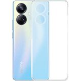 Kvy Realme 10 Pro Plus Kamera Korumalı Süper Silikon Kılıf Ekran Koruyucu - Şeffaf